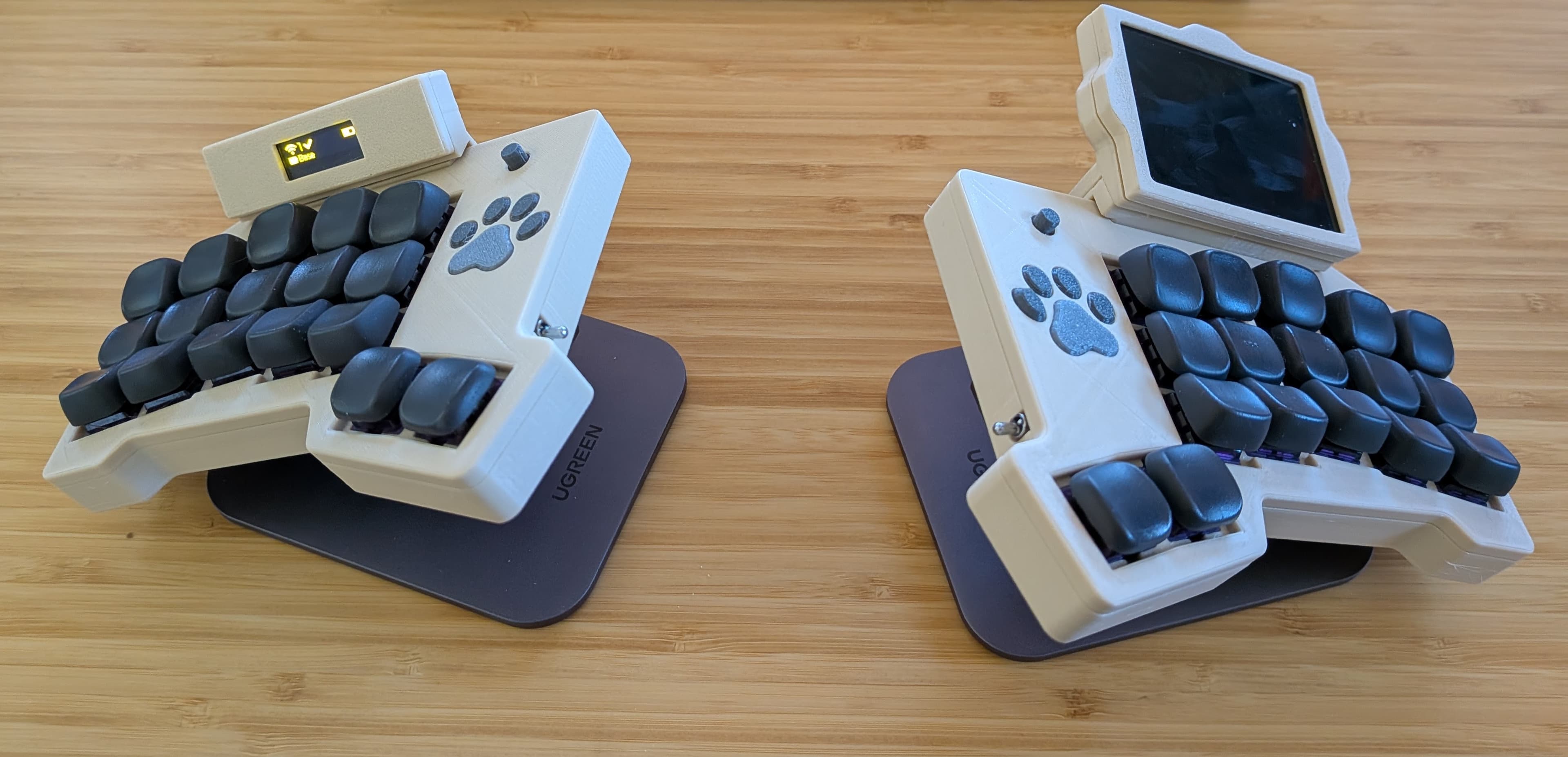 Paw 34 key wireless split keyboard