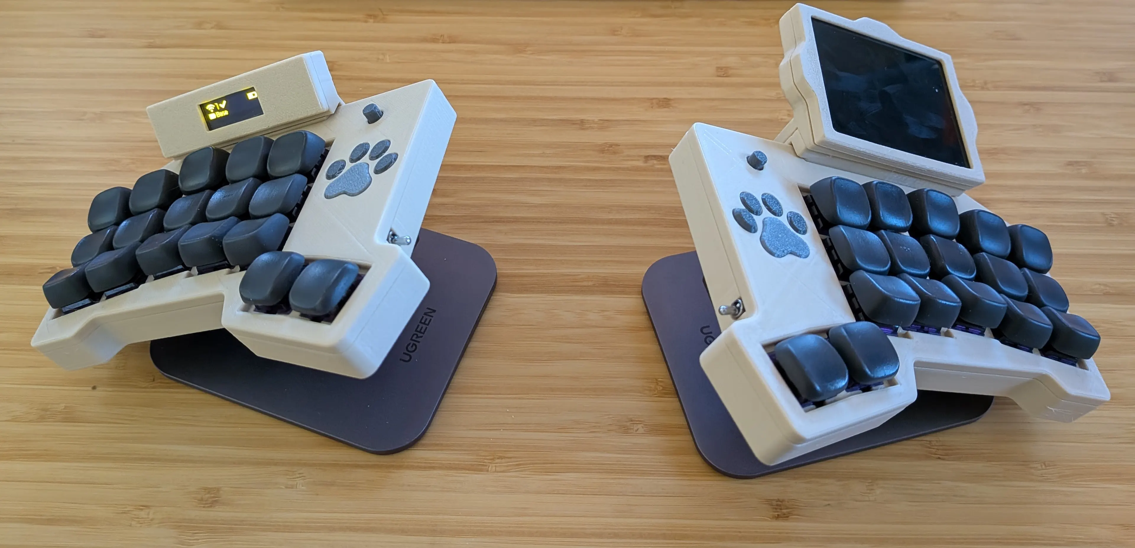 Paw 34 key wireless split keyboard